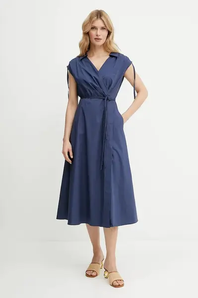 Šaty Marella RIVERA tmavomodrá barva, midi, 2513221052200