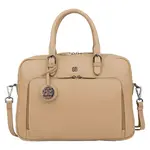 Dámska kožená kabelka na notebook Bellicci Cemeron - béžová