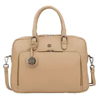 Dámska kožená kabelka na notebook Bellicci Cemeron - béžová