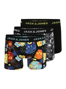 JACK & JONES Boxerky  svetlomodrá / oranžová / čierna