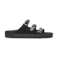 Kožené pantofle Birkenstock Florida D-Buckle Exq dámské, černá barva, 1029385
