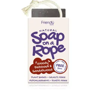 Friendly Soap Soap on a Rope Patchouli & Sandalwood prírodné mydlo na šnúrke 95 g