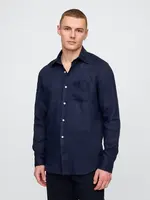 GAP Lněná košile Classic Shirt - Pánské