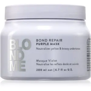 Schwarzkopf Professional Blondme Bond Repair Purple Mask maska na vlasy neutralizujúci žlté tóny 200 ml
