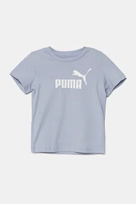 Dětské bavlněné tričko Puma ESS No. 1 Logo Tee modrá barva, s potiskem, 684930