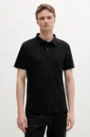 Bavlněné polo tričko Calvin Klein pánské, černá barva, LV04LB276G