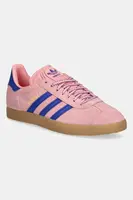 Semišové tenisky adidas Originals Gazelle růžová barva, JH7213