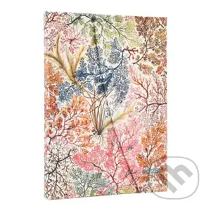 Paperblanks - týždenný diár Anemone 2026 (midi, vertikálny, magnetické zatváranie)