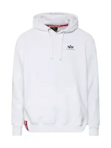 ALPHA INDUSTRIES Mikina 'Basic'  čierna / biela