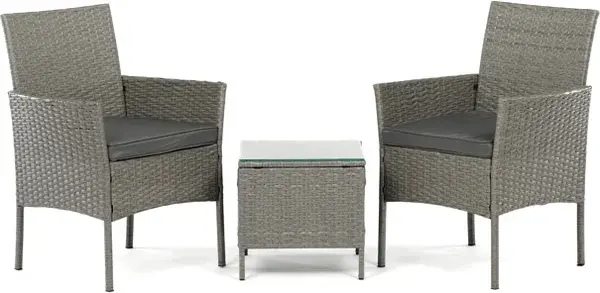 AUTRONIC Zahradní set 1+2, polyratan, šedá, AZS-A1102 GREY