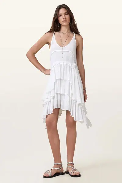 Šaty AllSaints CAVARLY bílá barva, mini, W262DC