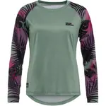 Horsefeathers DECO LS Dámsky cyklistický dres, tmavo zelená, veľkosť