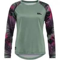 Horsefeathers DECO LS Dámsky cyklistický dres, tmavo zelená, veľkosť