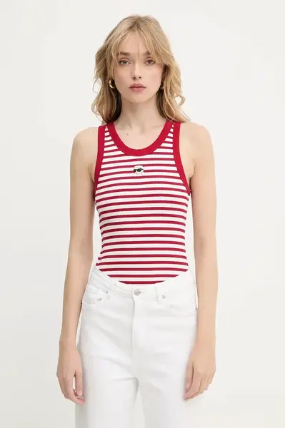 Bavlněný top Karl Lagerfeld IKON