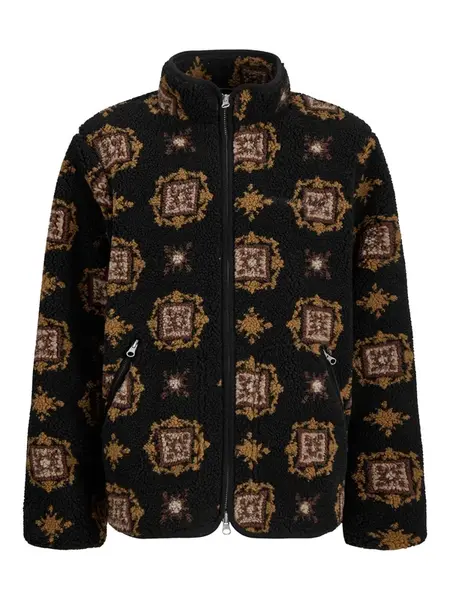 Jack & Jones Junior Prechodná bunda  béžová / hnedá / čierna