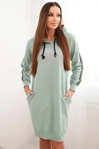 Kesi Šaty s reflexním potiskem tmavě mátové