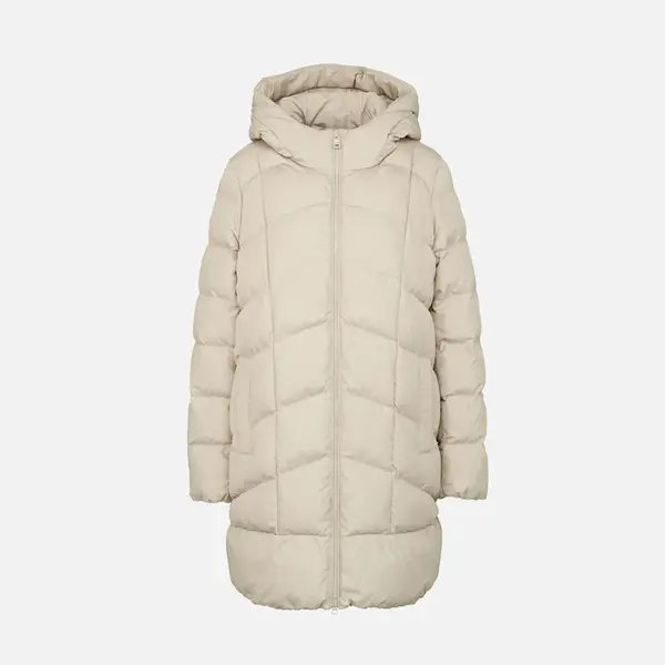 Béžová dámská prošívaná bunda Geox Anylla - Dámské