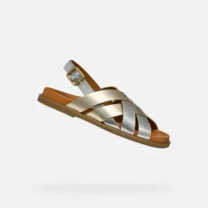 Zlaté dámské sandály Geox Adelash - Dámské