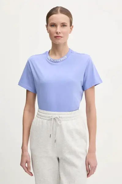 Bavlněné tričko The North Face Zumu fialová barva, NF0A87DJ0YI1