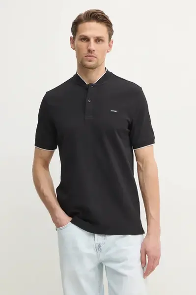 Polo tričko Calvin Klein černá barva, K10K114139