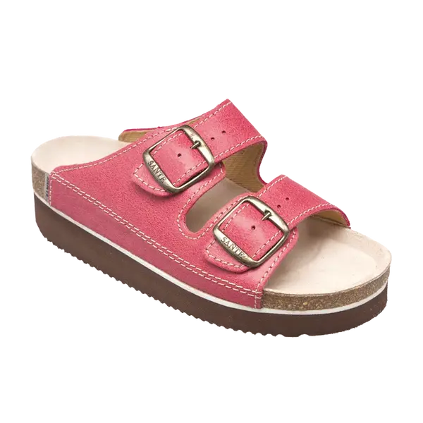 SANTÉ Dámské pantofle N/25/C30/H/K/CP ČERVENÁ v.37