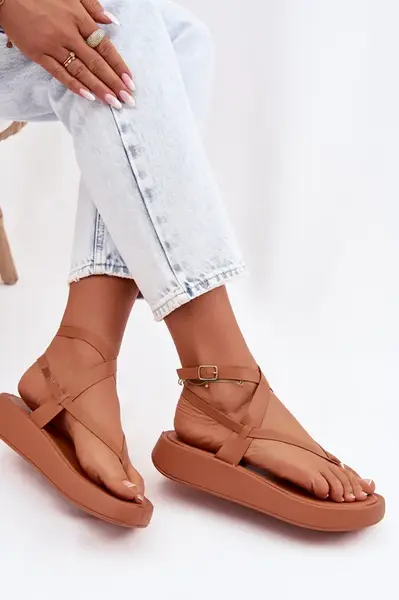 Dámské pantofle na platformě Camel Gelira