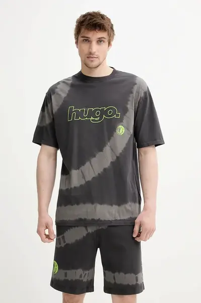 Bavlněné tričko Hugo Blue