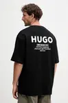 HUGO Blue tričko pánske bavlnené Nalono
