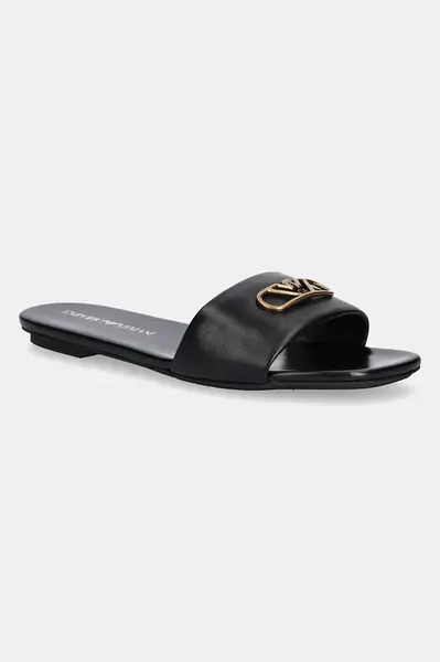 Kožené šľapky Emporio Armani