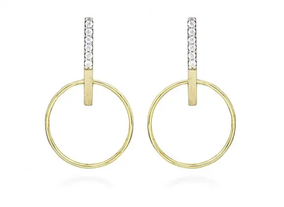 Silver Cat Minimalistické náušnice s kubickými zirkony SC524