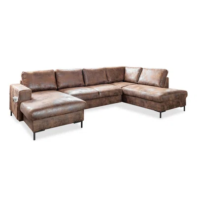 XXXL SEDACÍ SOUPRAVA, textil, hnědá