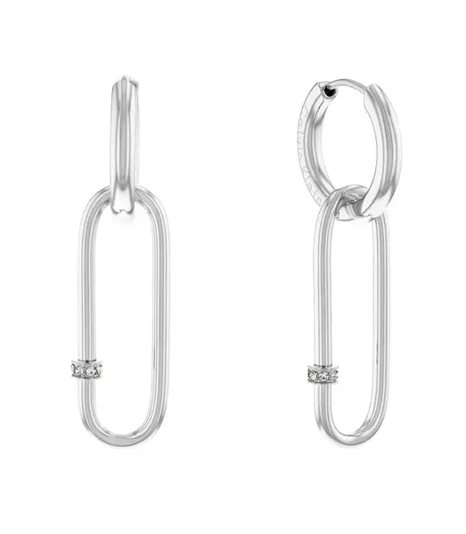 Calvin Klein Ocelové kruhové náušnice s krystaly 2v1 35000181