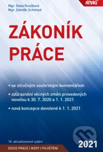 Zákoník práce 2021 - sešit - Zdeněk Schmied, Dana Roučková - kniha z kategorie Pracovní právo