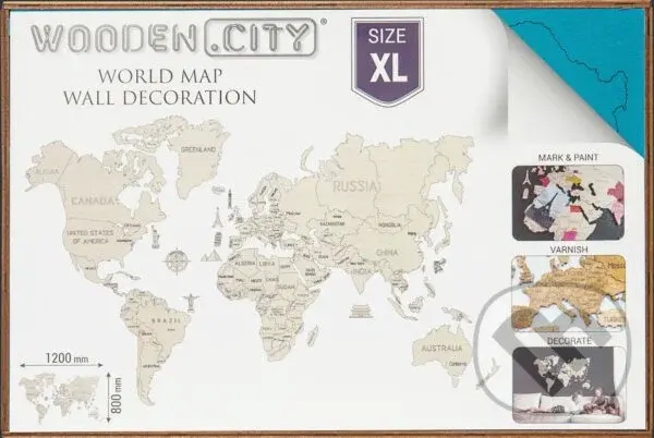 Mapa Sveta XL – hnedá - hra z kategorie Stavebnice