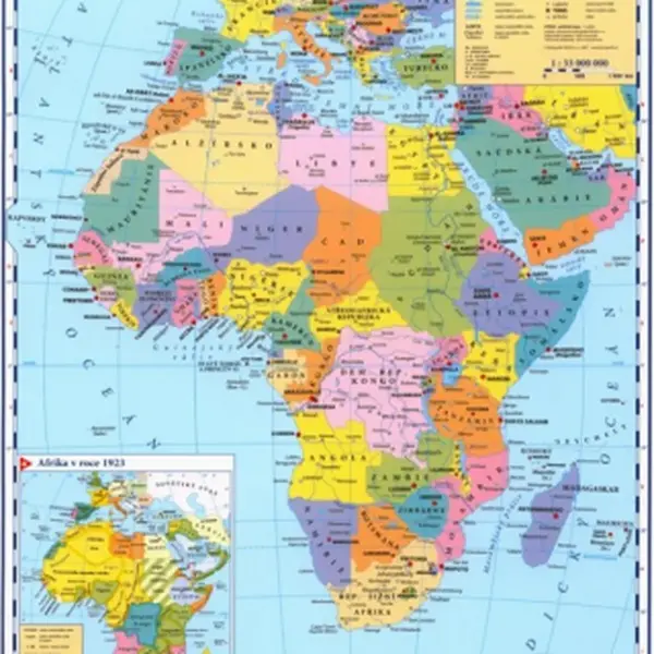 Afrika – příruční politická mapa