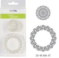 Razítko akryl kulaté - ornament 2ks