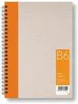 Kroužkový zápisník B6, čistý, oranžový, 50 listů