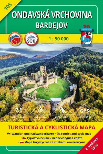 Ondavská vrchovina Bardejov 1 : 50 000 (2018)