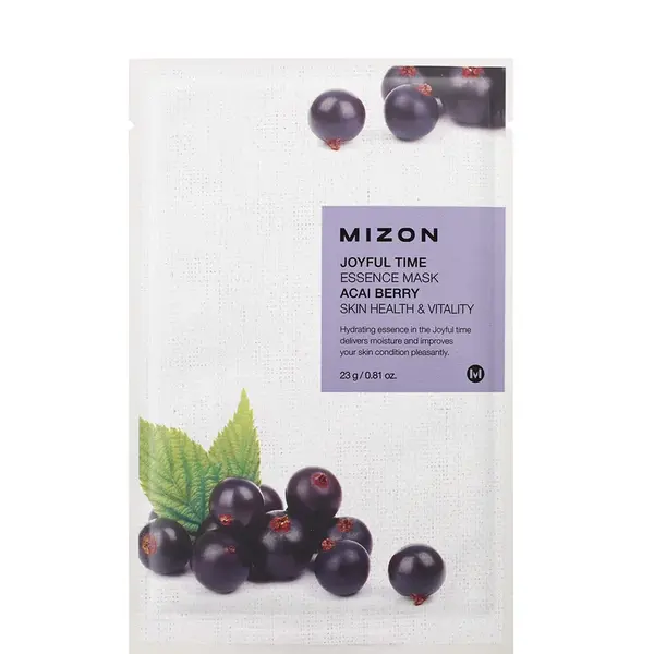 Mizon Plátýnková 3D maska s Acai Berry pro zdravou pleť a vitalitu Joyful Time (Essence Mask Acai Berry) 23 g