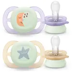 Philips Avent Ultrastart Day&Night SCF075/17 0-2 m dudlík Girl 2 ks