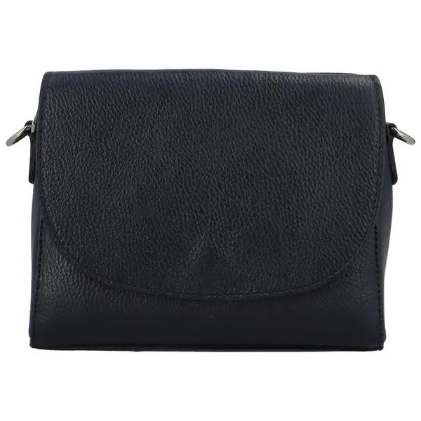 Dámská trendy kožená crossbody kabelka Eva,  tmavě modrá