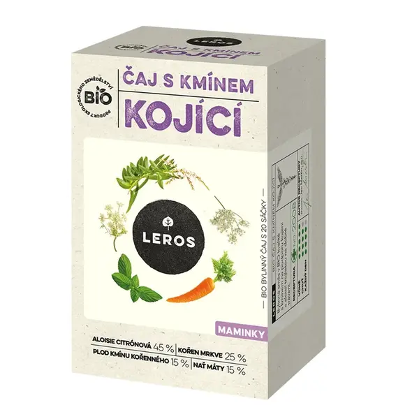 Leros Kojící bio čaj s kmínem 20 x 1.8 g