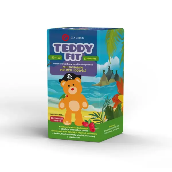 TeddyFit gummies 50 +10 kusů navíc Pirát Galmed