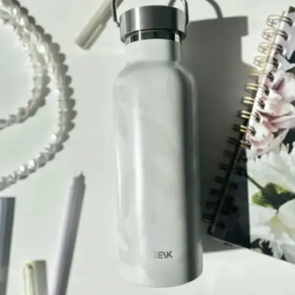 Láhev na vodu - Béžové listy 500ml