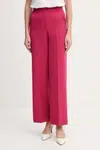 Kalhoty United Colors of Benetton dámské, růžová barva, high waist, 4R4CDF08H