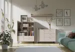 Obývací sestava Grande 4 Barva korpusu + barva dveří: Pískově béžová (hladké + struktura)
