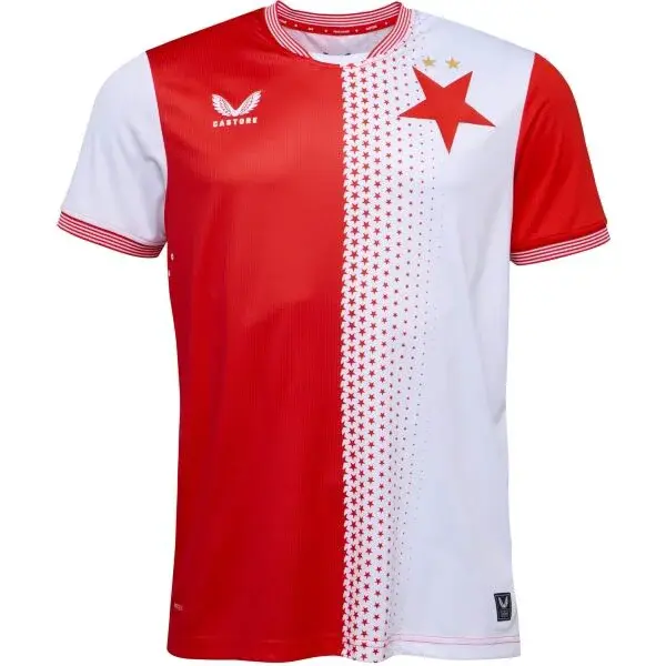 CASTORE SLAVIA PRAGUE PRO HOME SS SHIRT Pánsky futbalový dres, biela, veľkosť
