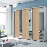 Šatní skříň Ska A29 XL Barva korpusu: Dub - Artisan, Rozměry: 278 cm, Dveře: Dub sonoma