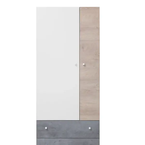 Šatní skříň Sigma SI3 Barva korpusu: Beton/Bílá/Dub, Varianta Si: Levá