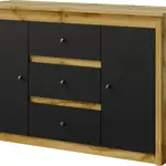 Komoda Luna LN7 Barva korpusu: Dub wotan / černá